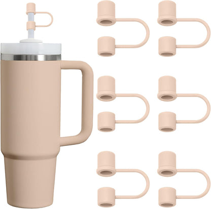 6PCS Silicone Straw Covers Caps Compatible with Stanley 30&40 Oz Tumbler Accessories Simple Straw Toppers Reusable Caps for Stanley Cup 10mm 0.4in Straws (Colorful 1)