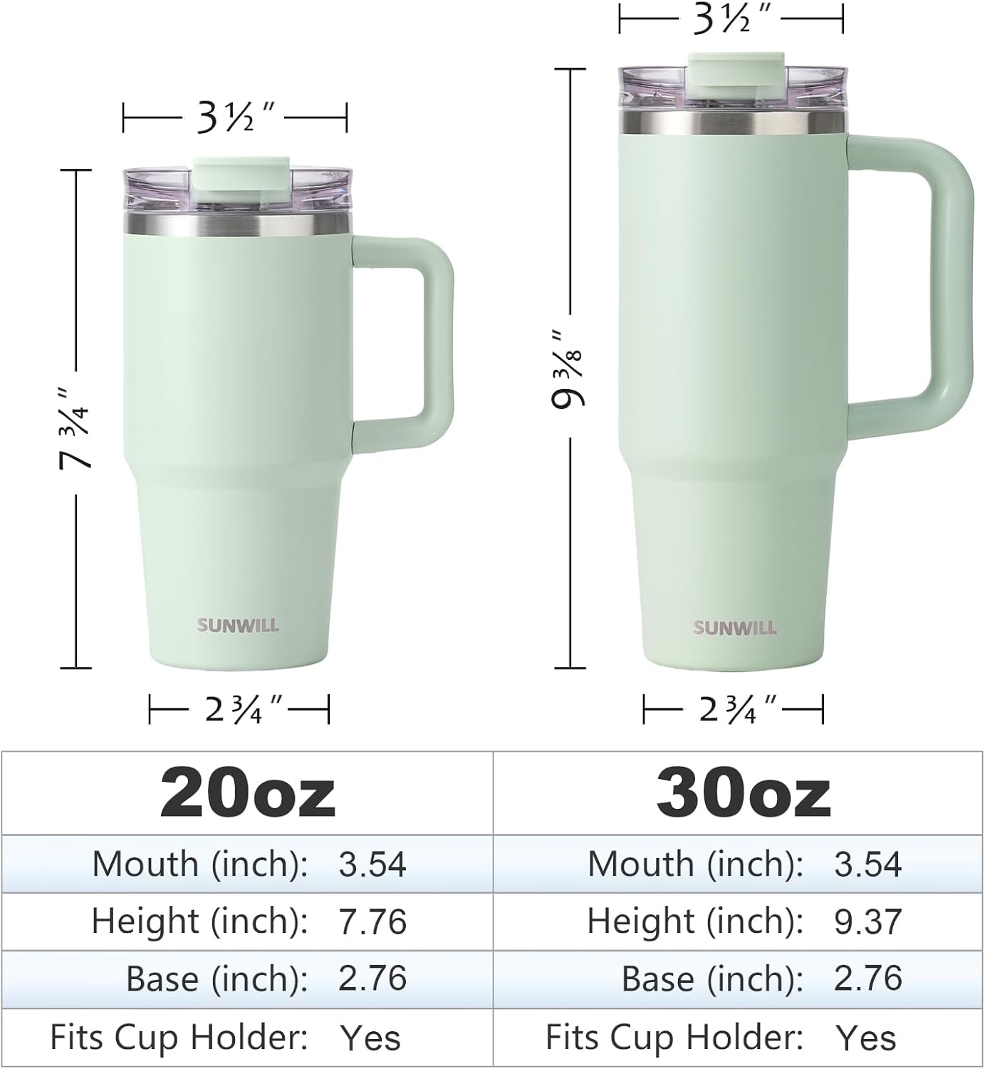SUNWILL 20 oz Tumbler with Handle and Straw Leak Proof,Travel Coffee Mug with Lid, Stainless Steel Cup Insulated for Office & Gym, Cupholder Friendly, Powder Coated Orchid