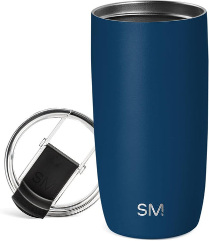 Simple Modern Voyager Tumbler with Flip Lid | Travel Coffee Mug | Insulated Stainless Steel Cold Brew Iced or Hot Coffee Cup | Gifts for Women Men Her Him | 16oz, Almond Birch