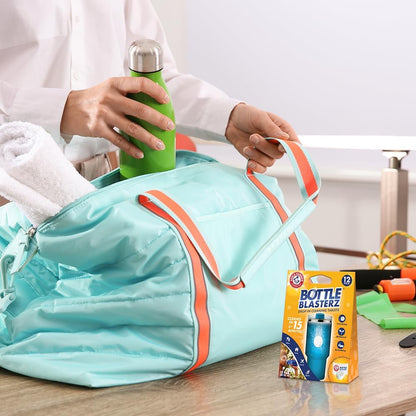 Arm & Hammer Bottle Blasterz - Drop-In Cleaning Tablets - Perfect for Water Bottles, Tumblers, and Coolers - All-Natural Ingredients, Eliminates Odors, Fast-Acting, Individually Packed (12 Count)