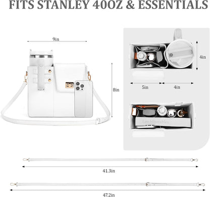 Stanley Purse Cup Holder Bag- Outdoor Portable Crossbody Bag for Stanley Cup Tumbler Purse
