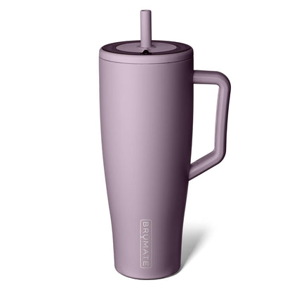 BrüMate Era 40 oz Tumbler with Handle & Straw | 100% Leakproof Insulated Water Bottle Tumbler with Lid & Flexible SoftSip Straw | Made of Stainless Steel | Cup Holder Friendly | 40oz (Nightfall Blue)