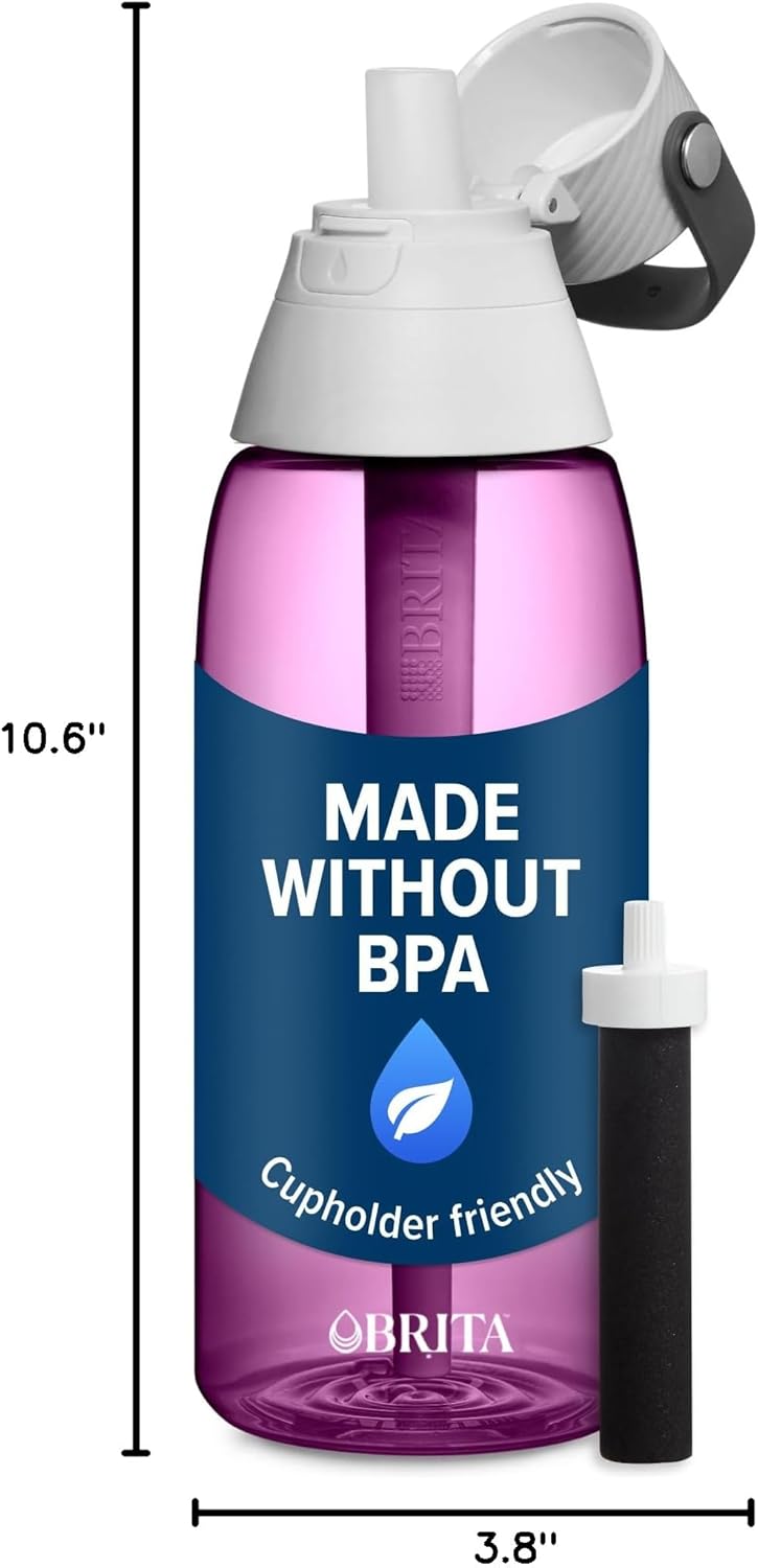 Brita 36386 Premium Water Filter Bottles, 26oz, Night Sky