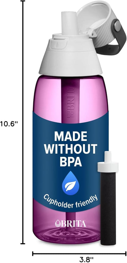 Brita 36386 Premium Water Filter Bottles, 26oz, Night Sky