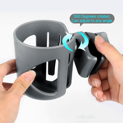 Accmor Stroller Cup Holder, Universal Cup Holder for Walker Wheelchair Bike, 360° Rotatable Stroller Cup Holder Attachment Accessories for Walker, Wheelchair, Scooter