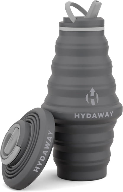 HYDAWAY 25oz Collapsible Travel Water Bottle - BPA-Free, Leakproof, Lightweight, Space-Saving - Perfect for Hiking, Travel, and All-Day Hydration