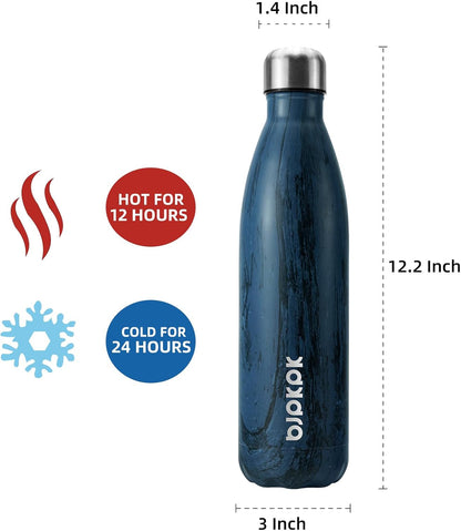 BJPKPK Insulated Water Bottle 12oz Small Stainless Steel Water Bottles Reusable Metal Thermal Keep Cold and Hot,Dreamy Purple - Colors A