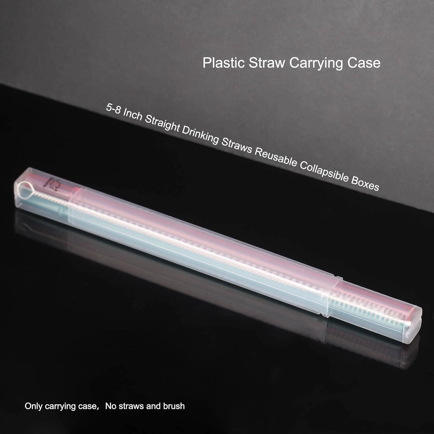 Dakoufish Plastic Straw Carrying Case,3Packs Reusable Collapsible Boxes for 9-13 Inch Straight Drinking Straws Storage Perfect for Travel, Gifts.