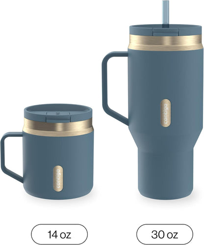 Contigo SnapSeal 30 oz Stainless Steel Vacuum-Insulated Tumbler with Handle & Reusable Straw, Leakproof AutoClose Lid, Cup Holder Friendly, BPA-Free & Lead-Free, Dishwasher Safe