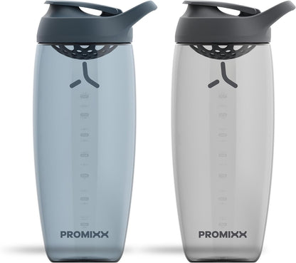 Promixx Pursuit Protein Shaker Bottle (24 oz) – Silent No-Ball Mixer, Leak-Proof Lid, BPA/BPS & Phthalate-Free ECOZEN – Easy-Clean Shaker Cup for Protein Shakes, Pre & Post-Workout Smoothies