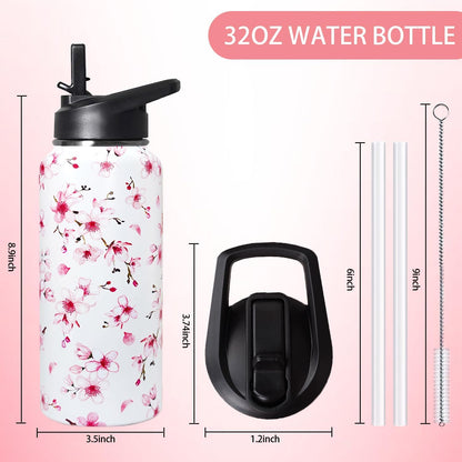 32 oz Pickleball Insulated Water Bottle with Straw - Pickleball Gym Hiking Sports Coffee Mug | Perfect Pickleball Gifts for Women, Pickleball Decor Accessories