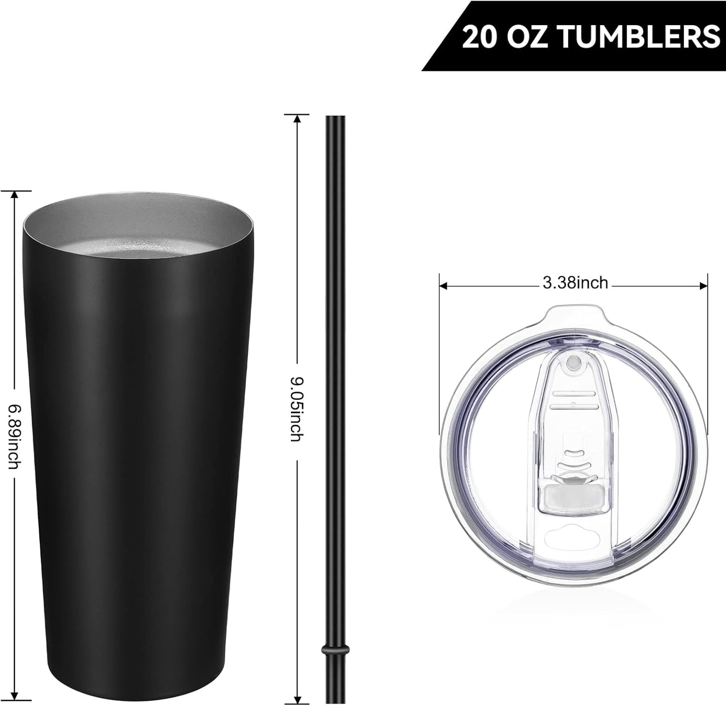 VEGOND 20oz Tumbler Bulk with Lid and Straw 1 Pack, Stainless Steel Vacuum Insulated Tumbler, Double Wall Coffee Cup Travel Mug, River Green