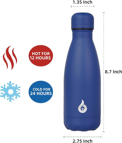 BJPKPK Insulated Water Bottle 12oz Small Stainless Steel Water Bottles Reusable Metal Thermal Keep Cold and Hot,Dreamy Purple - Colors B