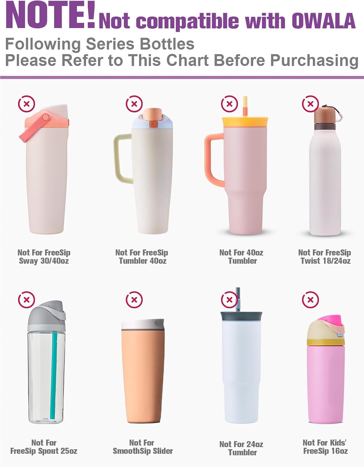 Mity rain 2PCS Silicone Boot for Owala Water Bottle 24 oz 32 oz, Anti-Slip Protective Sleeve Bottom Bumper Protector for FreeSip Stainless Steel Water Bottles Accessories