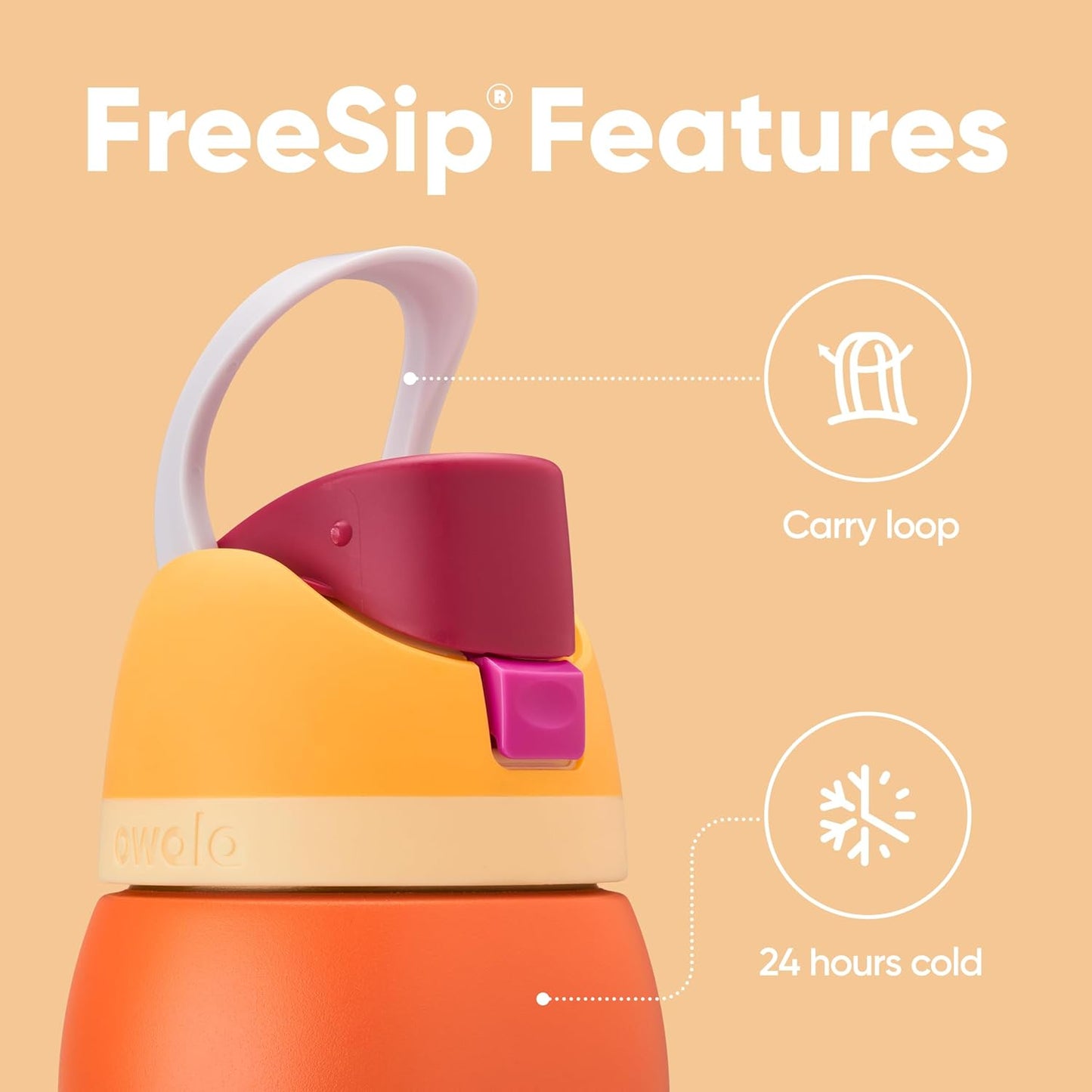 Owala FreeSip Insulated Stainless Steel Water Bottle with Straw, BPA-Free Sports Water Bottle, Great for Travel, 32 Oz, Denim