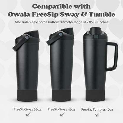 2PCS Silicone Boots for Owala 30oz & 40oz FreeSip Sway Bottles & Tumblers – Non-Slip, Scratch-Resistant, Stability Enhancer for Owala Accessories (Eucalyptus Green) - Colors B