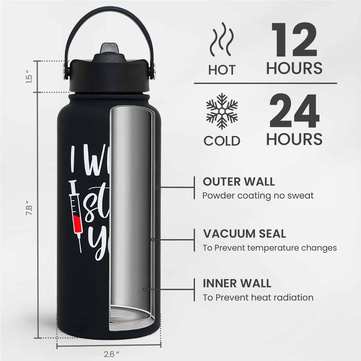 SANDJEST Pickleball Gift for Women, Water Bottle Stainless Steel 32oz with Lid & Straw, Sport Insulated Bottles Gifts for Girls Friends Teens Birthday Christmas