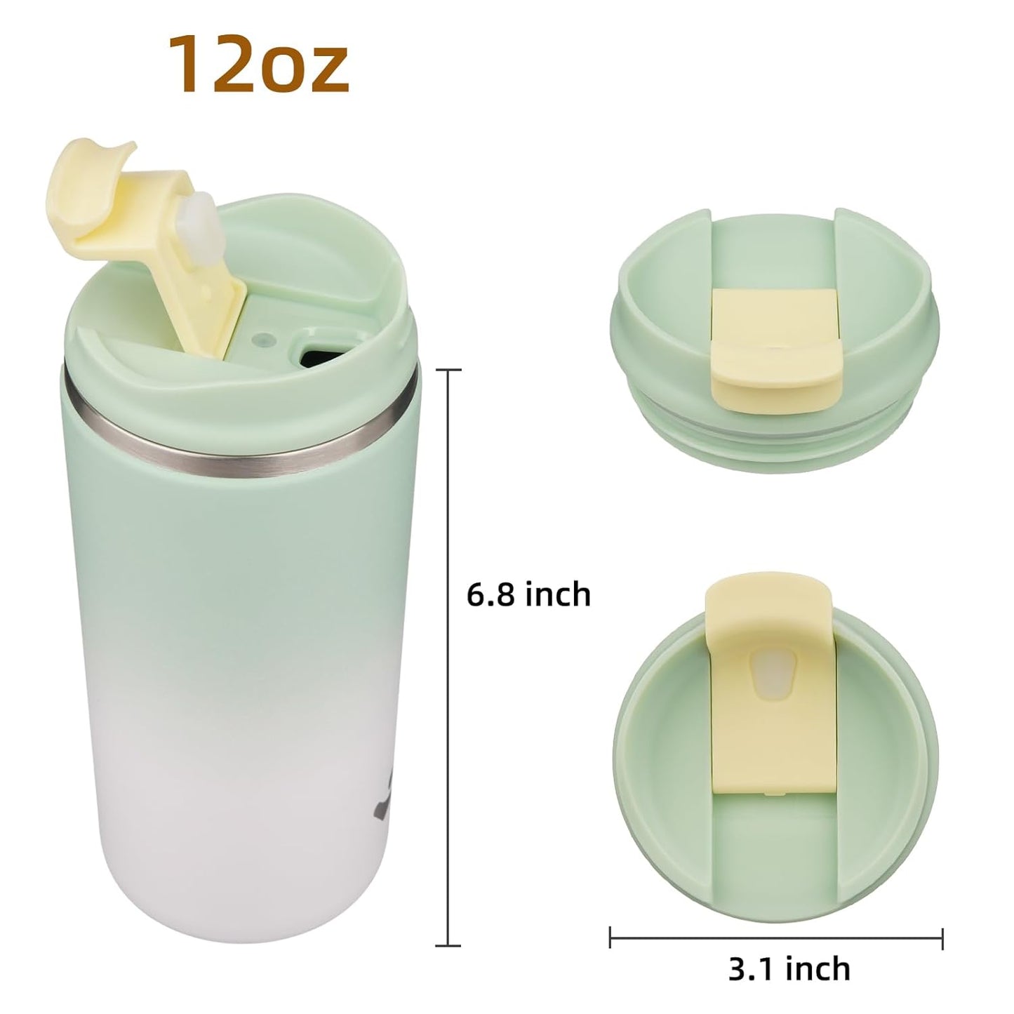 Konokyo Tumbler with Lid, 16 oz Travel Coffee Mug Double Wall Vacuum Stainless Steel Thermal Metal Cup Insulated Water Bottle,Navy Blue