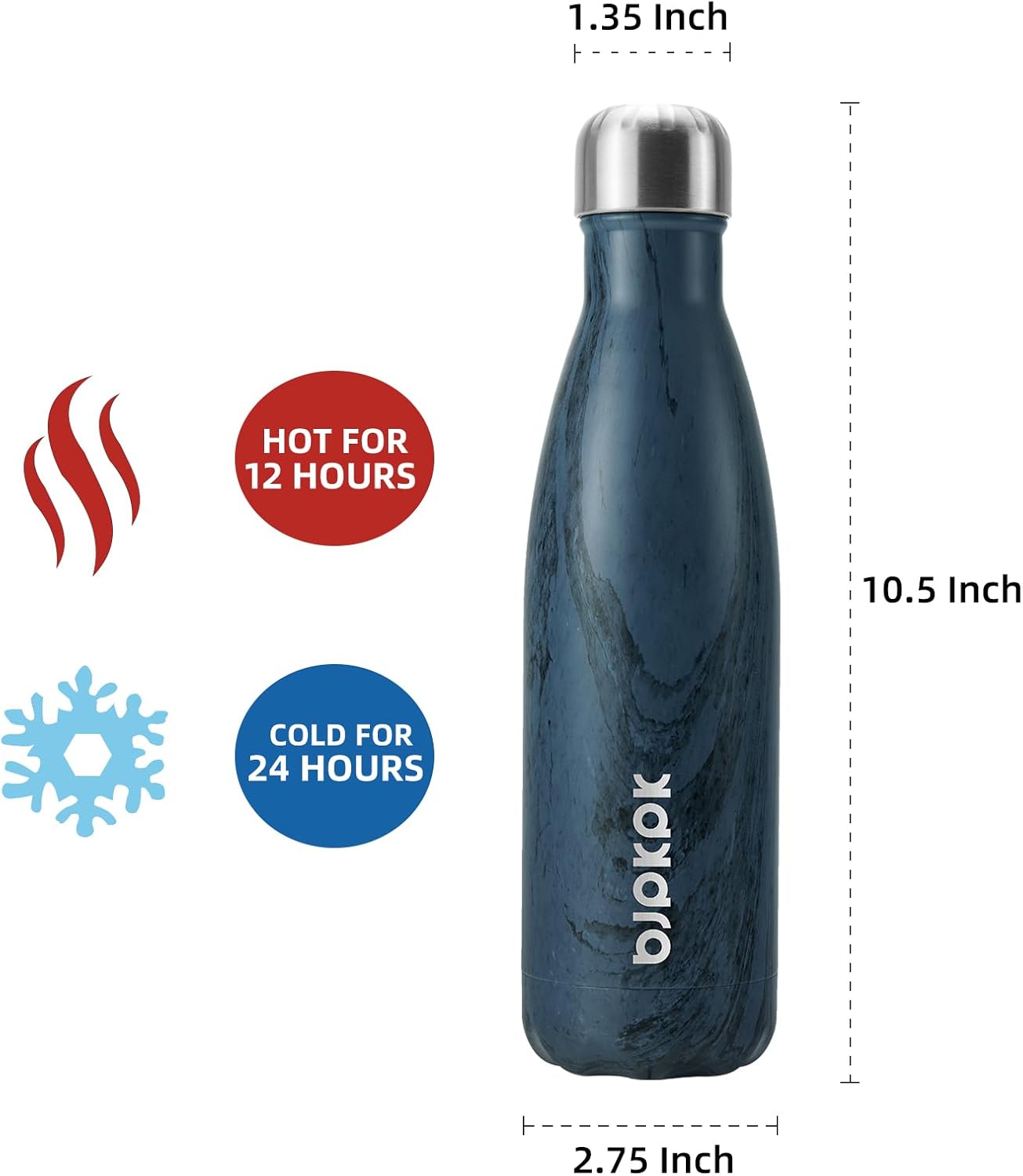 BJPKPK Insulated Water Bottle 12oz Small Stainless Steel Water Bottles Reusable Metal Thermal Keep Cold and Hot,Dreamy Purple - Colors A