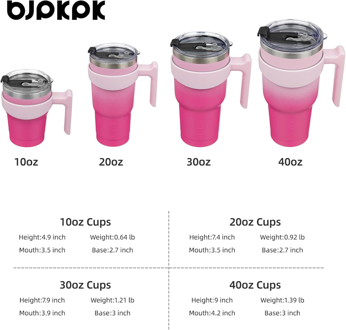 BJPKPK Tumbler With Handle And Straw Lid 40 oz Stainless Steel Insulated Coffee Tumbler Cups For Home, Office or Car,Turquoise