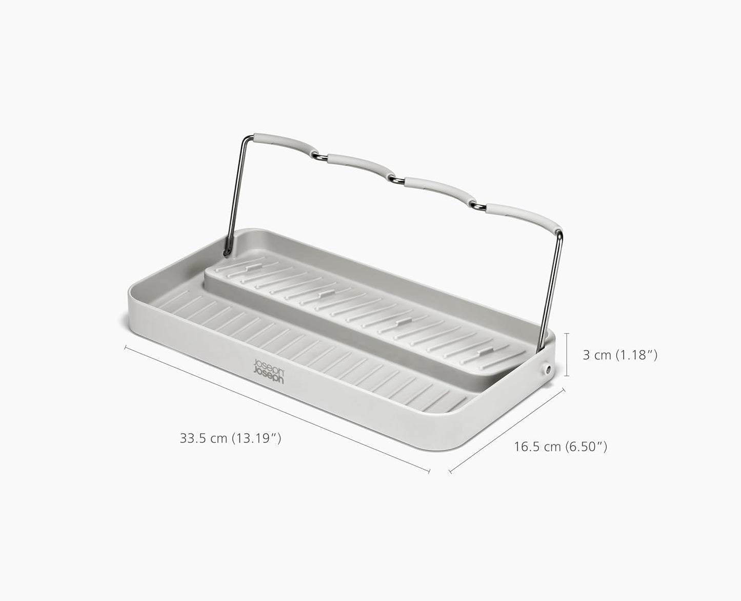 Joseph Joseph DrySmart Folding Water Bottle Drying Rack, Space-Saving Draining Board Organizer, Made from Recycled Plastic