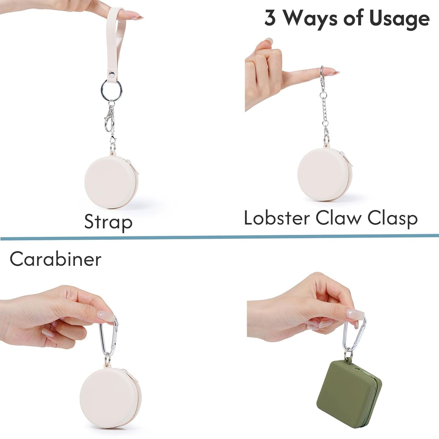 4-Size Reusable Silicone Straws with Travel Keychain Cases-Portable Collapsible For Cruise Ships, Short-Long Size For 4-20 oz Tumblers,Kids Toddlers Adults, Standard&Wide For Regular Liquid&Smoothie