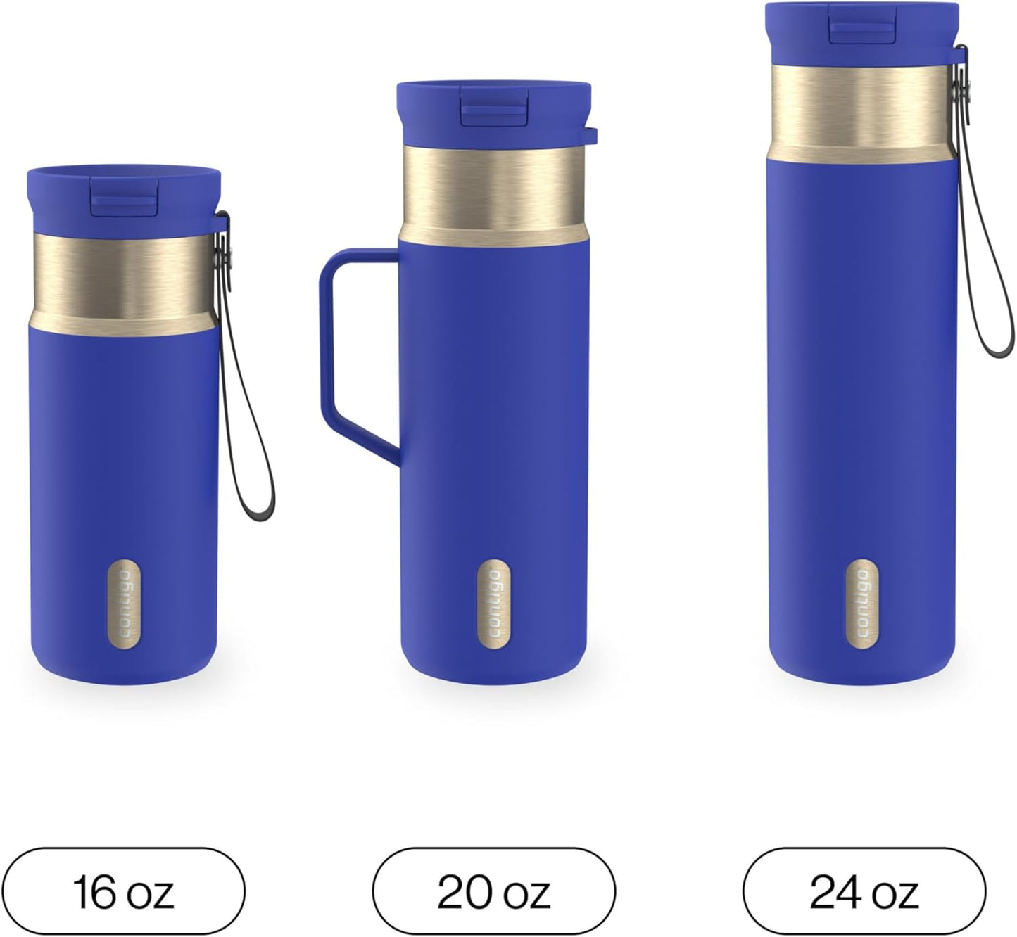 Contigo SnapSeal 30 oz Stainless Steel Vacuum-Insulated Tumbler with Handle & Reusable Straw, Leakproof AutoClose Lid, Cup Holder Friendly, BPA-Free & Lead-Free, Dishwasher Safe
