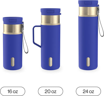 Contigo SnapSeal 30 oz Stainless Steel Vacuum-Insulated Tumbler with Handle & Reusable Straw, Leakproof AutoClose Lid, Cup Holder Friendly, BPA-Free & Lead-Free, Dishwasher Safe