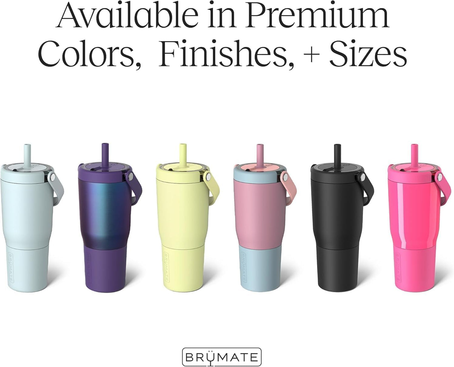 BrüMate Resa 35oz 100% Leakproof Tumbler w/Handle & Straw | Flexible SoftSip Straw | Silicone Sleeve for Durability | Stainless Steel | Cup Holder & Travel Friendly Water Bottle (Java)