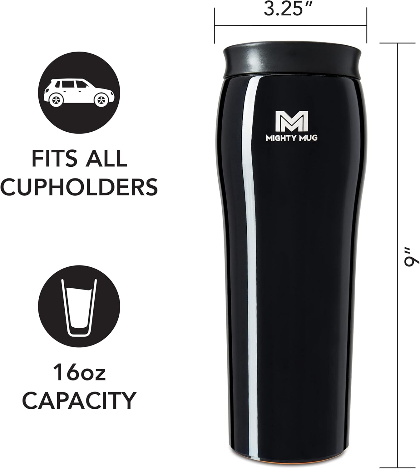 Mighty Mug | The Untippable Mug | Grips When Hit, Lifts for Sips | Insulated Stainless Steel Tumbler | Cupholder Friendly | Gifts for Women Men All | Leakproof | 6 Hour Hot / 24 Cold | 16oz | Teal