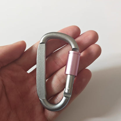 Paracord Keychain/Carabiner Clip - Jaymokes D Ring Metal Hook for Water Bottle, Key, Backpacks and More
