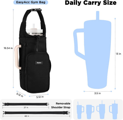 EasyAcc Water Bottle Holder Strap Sling, for Owala FreeSip 24 32 40 oz, Hydro Flask, Cirkul, Yeti, Stanley Flip, Universal Water Bottles, with Carabiner, for Walking Curise Travel (Bottle Excluded)