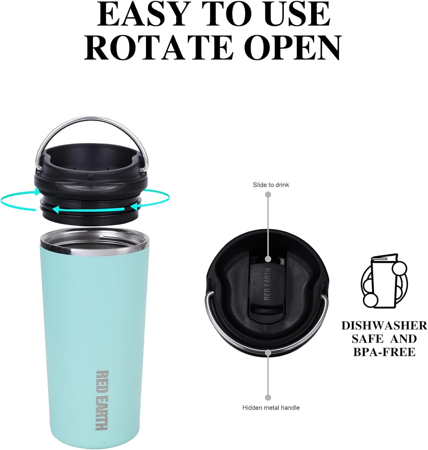 GiNT 17oz Travel Tea Mug with Infuser, 2 Lids. Vacuum Insulated 316 Stainless Steel Coffee Mug. Dishwasher Safe Tea Cup with Strainer for Hot & Cold Brew Coffee. Mothers Day Gifts for Mom (White)