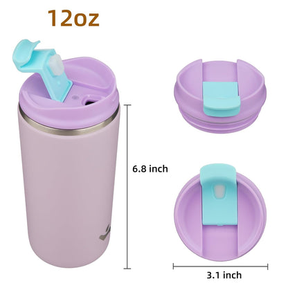Konokyo Tumbler with Lid, 16 oz Travel Coffee Mug Double Wall Vacuum Stainless Steel Thermal Metal Cup Insulated Water Bottle,Navy Blue