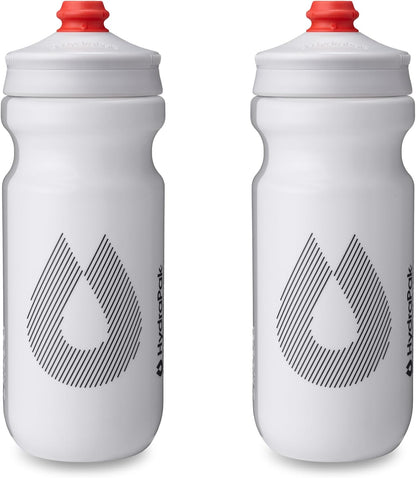 HydraPak Breakaway Surge Lightweight Bike Water Bottle 2-Pack (20oz, 25oz, 30oz) - High Flow, Cycling & Sports Squeeze Bottle