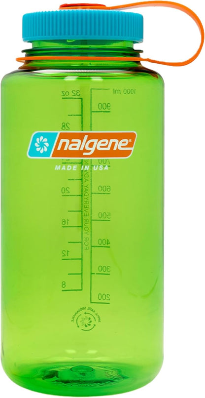 Nalgene 32 oz Wide Mouth Water Bottle | BPA-Free, Durable & Leak Proof, Lightweight Bottle for Hiking & Gym, Work & Travel