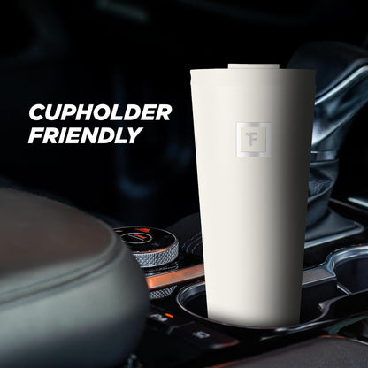 IRON °FLASK Classic Tumbler - Vacuum Insulated Stainless Steel Water Bottle, Double Walled, Drinking Cup, Insulated Travel Mug (Cobalt, 24 oz Solid Lid)