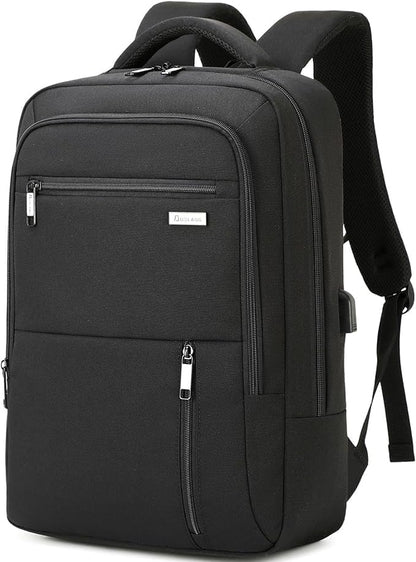 DUSLANG 17 Inch Laptop Backpack for Travel Water Resistant College Backpack for Men/Women Laptop Bag with USB Charging Port,Black - Colors A