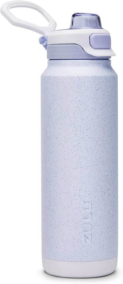 ZULU Powerfill Pro 32oz Stainless Steel Water Bottle with Quick Fill Lid, Triple Walled Vacuum Insulated Metal, Leak Proof Locking Lid, Sip and Chug, Reusable BPA Free, High Tide