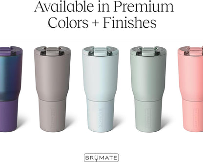 BrüMate Nav 25oz 100% Leak Proof Insulated Travel Tumbler with Magnetic BevLock™ Lid - Double Wall Cup-Holder Friendly Stainless Steel Mug (Nightfall Blue)