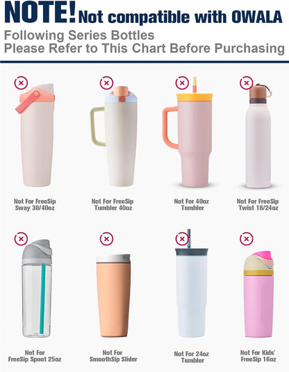 Mity rain 2PCS Silicone Boot for Owala Water Bottle 24 oz 32 oz, Anti-Slip Protective Sleeve Bottom Bumper Protector for FreeSip Stainless Steel Water Bottles Accessories