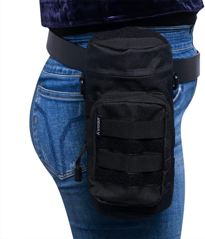 Molle Water Bottle Holder, Tactical Water Bottle Pouches for Backpack with D-Ring Hook