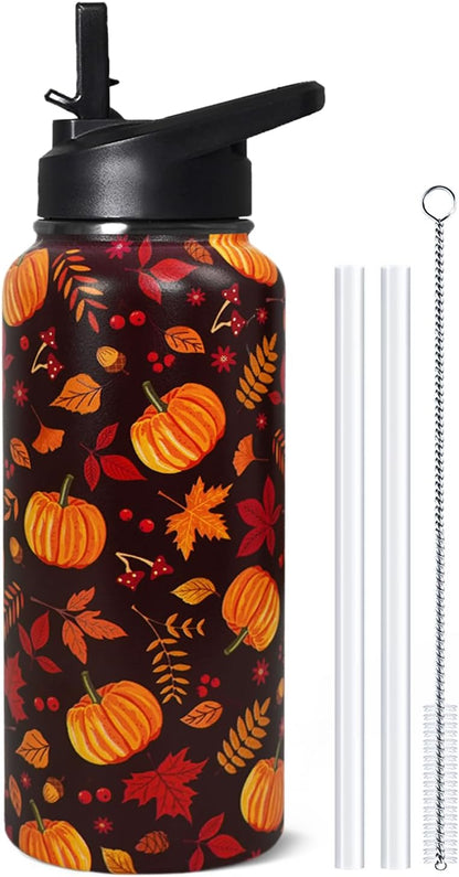 32 oz Pickleball Insulated Water Bottle with Straw - Pickleball Gym Hiking Sports Coffee Mug | Perfect Pickleball Gifts for Women, Pickleball Decor Accessories