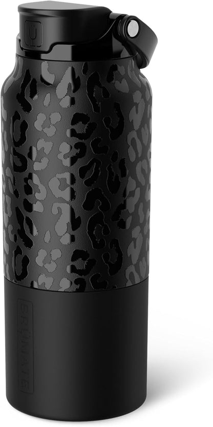 BrüMate Rise 25oz Water Bottle With 100% Leakproof Covered Silicone Straw | Insulated Stainless Steel Water Bottle | Cup-Holder Friendly | Fast Flow | Soft Sip Silicone Spout | BPA-Free (Rose Taupe)