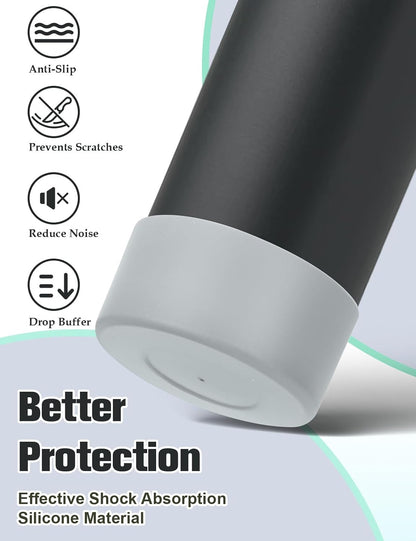 Mity rain 2PCS Silicone Boot for Owala Water Bottle 24 oz 32 oz, Anti-Slip Protective Sleeve Bottom Bumper Protector for FreeSip Stainless Steel Water Bottles Accessories