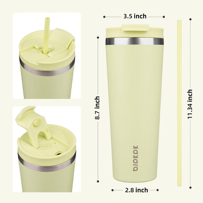 BJPKPK 4 Pack Tumbler with Lid and Straw,30oz Insulated Tumblers Bulk Reusable Travel Coffee Mug, Dishwasher Safe Double Wall Vacuum Insulated Cup Gift for Men Women,Light Blue Leopard