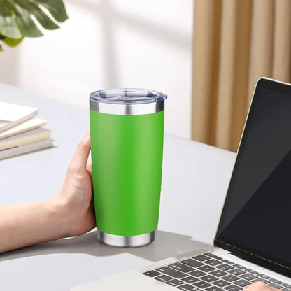 20oz Tumbler with Lid Double Wall Vacuum Insulated Travel Coffee Mug Stainless Steel Thermal Cup Powder Coated Sturdy Coffee Tumbler for Hot and Cold Beverage (Baby blue,1)