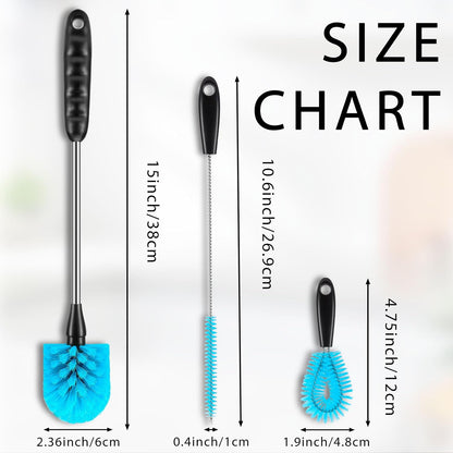 Water Bottle Cleaner Brush，Bottle Brush Tube Cleaning Lab Set with Long Handle，for Cleaning Beer Bottles, Wine Bottles,Bong，Straw Cleaner ，Crevice Cleaning，Straw Cleaner，Baby Bottle