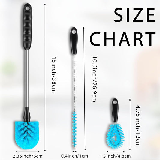 Water Bottle Cleaner Brush，Bottle Brush Tube Cleaning Lab Set with Long Handle，for Cleaning Beer Bottles, Wine Bottles,Bong，Straw Cleaner ，Crevice Cleaning，Straw Cleaner，Baby Bottle
