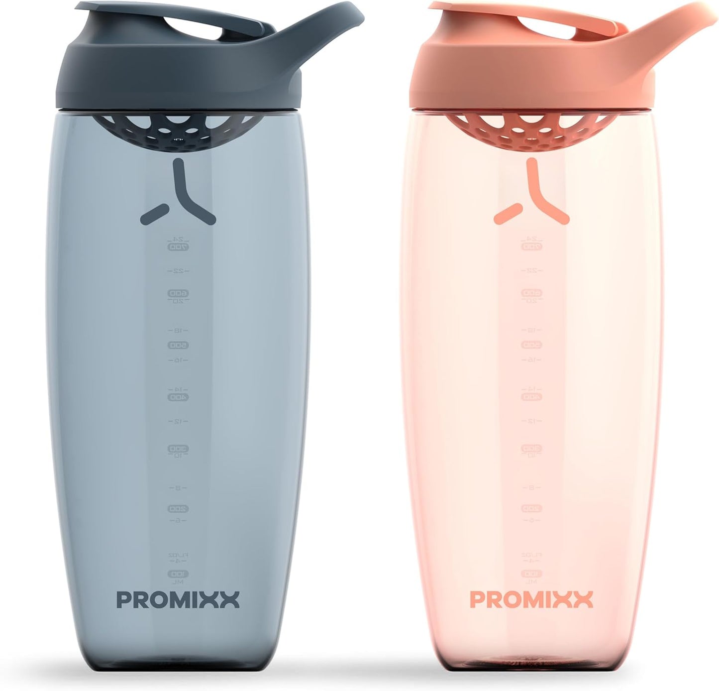 Promixx Pursuit Protein Shaker Bottle (24 oz) – Silent No-Ball Mixer, Leak-Proof Lid, BPA/BPS & Phthalate-Free ECOZEN – Easy-Clean Shaker Cup for Protein Shakes, Pre & Post-Workout Smoothies